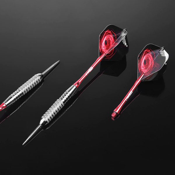 CyeeLife Steel Tip Darts Set with Case s,Flight Protectors,Aluminium shafts&PVC Shafts with Metal O Rings - Image 8