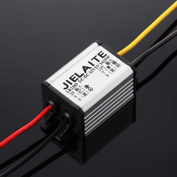 Car Power Converter Waterproof 12V to DC 5V Buck Voltage Regulators 3A 15W Voltage Converter Module for Car Truck Boat Solar System, Accept DC 8V - 22V Inputs - Image 7