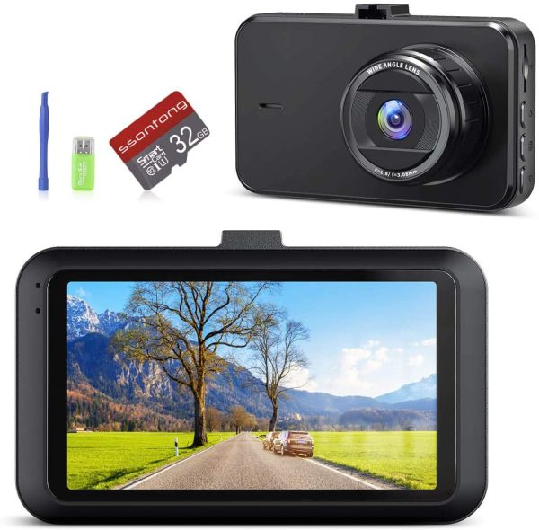 Dash Cams for Cars Dash Camera with 32G SD Card??2021 Upgraded??1080P Full HD Dashcam for Car 3.0" IPS Screen Dashboard Camera with Night Vision WDR G-Sensor Loop Recording 170?? Angle Parking Monitor