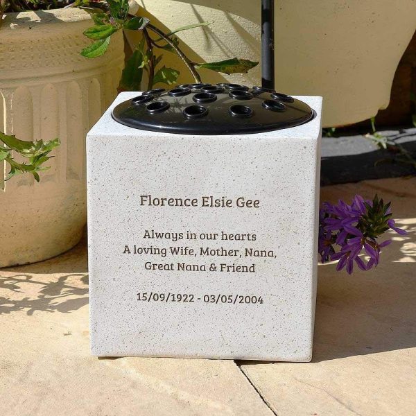 Fully Bespoke Personalised Customised Memorial Grave Side Flower Vase Pot - Image 7