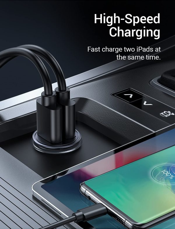 DIVI Car Charger, 4.8A/24W All Metal USB Car Charger Mini Flush Fit Car Adapter Dual Port Fast Charging for iPhone 13/12/11 pro/XR/x/7/6s, iPad Pro/Air 2/mini, Galaxy S8/S7/Edge, Huawei (Black) - Image 6