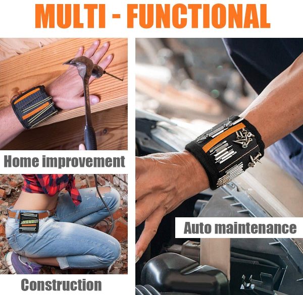 Gifts for Men, Mens Gifts Magnetic Wristband, Tools Belt Holding Screws Gadgets for Men Gifts, Birthday Gifts for Him, Gifts for Men Who Have Everything, Presents for Men, Father's Day Gifts - Image 3