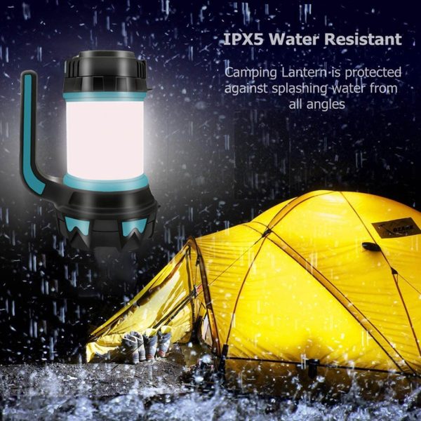 Rechargeable Camping Light, Camping Lantern with 1000 Lumen, Multi-functional LED Camping Torch with 6 Modes Waterproof Outdoor Spotlight Searchlight Flashlight for Emergency Power Cuts Hiking Fishing - Image 3