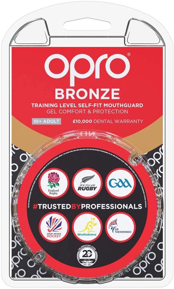 Opro Bronze Training Level Adult and Youth Sports Mouthguard With Case, Gum Shield for Hockey, Lacrosse, Rugby, MMA, Boxing and Other Contact and Combat Sports - Image 2