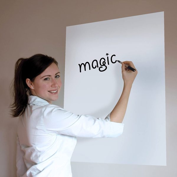 Magic Whiteboard - Reusable Sheets Sticks to Any Surface - 25 Sheets (A1) Perforated Roll - Image 5