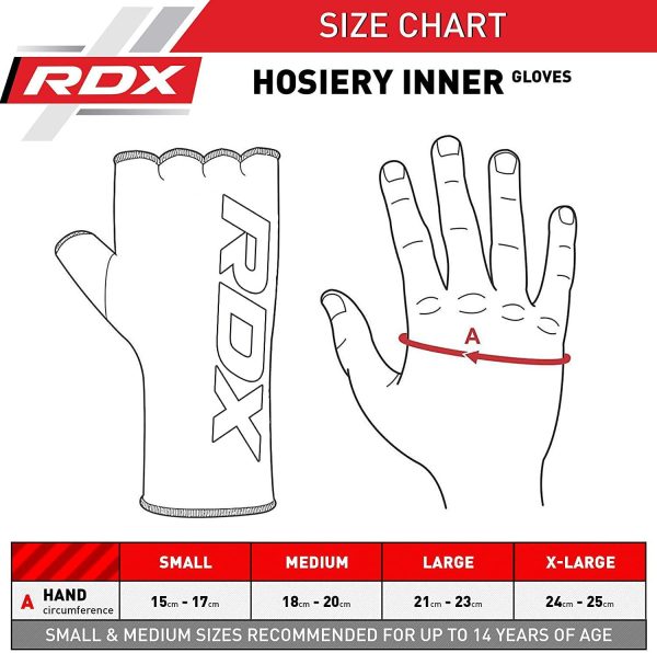 RDX Boxing Hand Wraps Inner Gloves for Punching - Half Finger Elasticated Bandages under Mitts Fist Protection - Great for MMA, Muay Thai, Kickboxing, Martial Arts Training & Combat Sports - Image 6