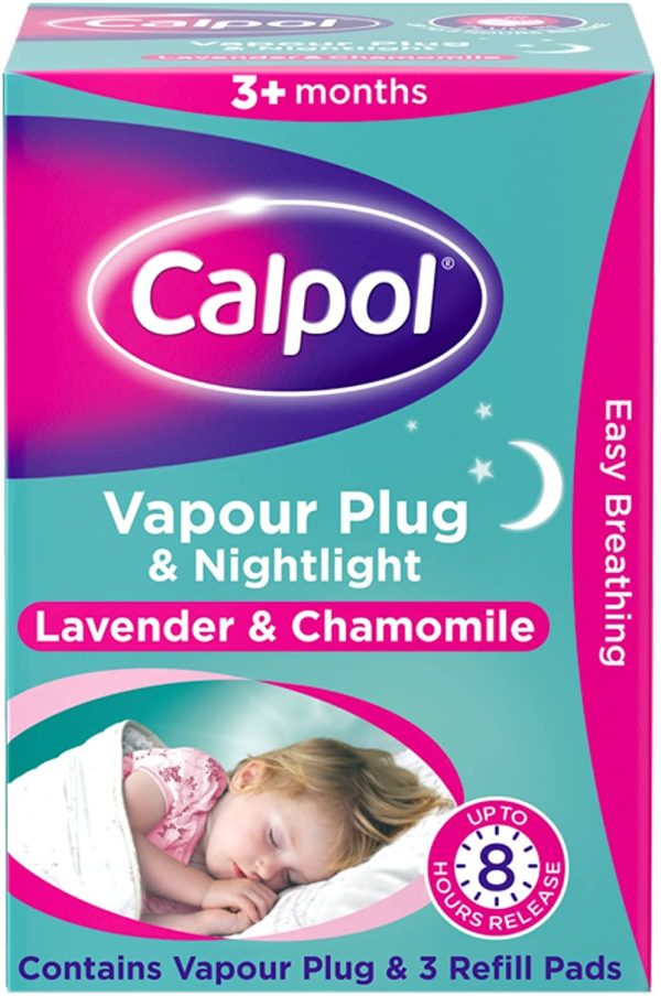 Calpol? Vapour Plug Nightlight Lavender Chamomile 3+ Months, 3 count