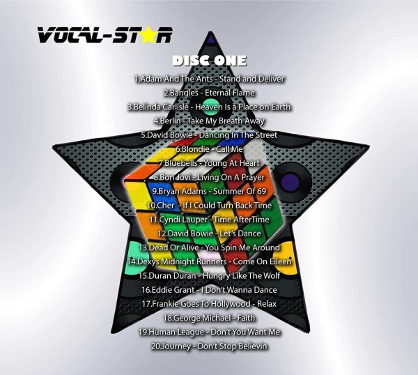 Karaoke CD Disc Set With Words - Huge Hits From the 80's 1980`s - 40 Songs 2 CDG Discs By Vocal-Star - Image 4