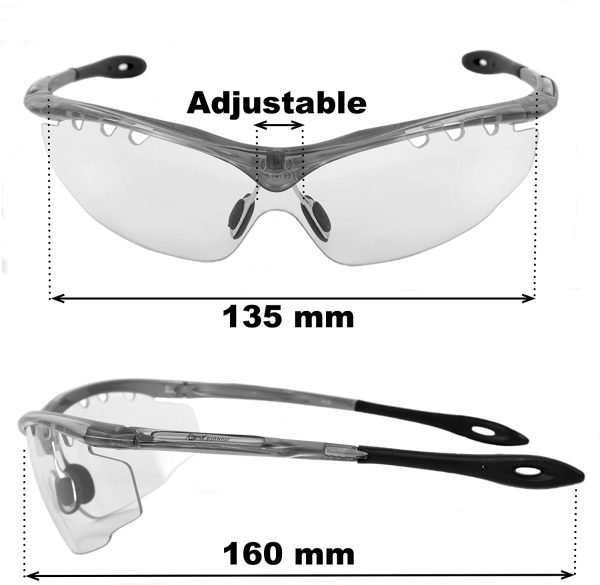 Rapid Eyewear Ace SPORTS GLASSES WITH CLEAR SAFETY LENS For Squash, Cycling, Shooting and Sailing. Transparent Sunglasses For Men & Women. UV 400 Protection. Impact Resistant. - Image 2