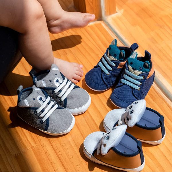 LACOFIA Baby Boys Sneakers Infant Anti-Slip Soft Sole 3D Animal First Walking Shoes - Image 6