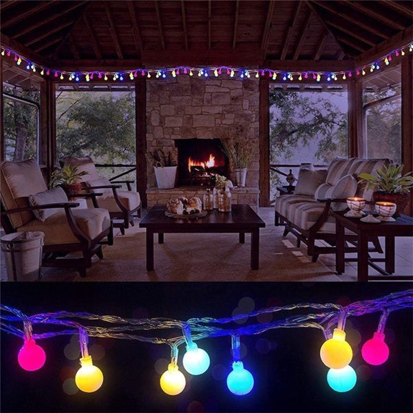 Christmas Colorful Battery Fairy Lights - 5M 50led Blub Fairy Lights with 8 Lighting Modes Waterproof Fairy Light for Christmas Tree Wedding Party Home Bedroom(Colorful) - Image 6