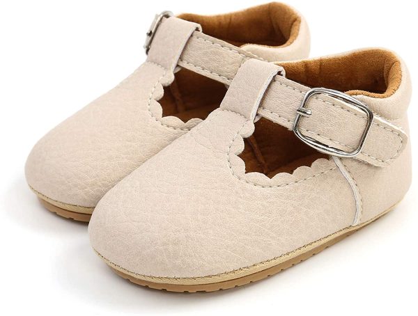 RVROVIC Baby Girl Moccasins Princess Mary Jane Flat Dresses Shoes Premium Lightweight Soft Sole Crib Shoes Toddler Shoes