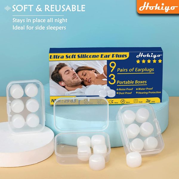 Ear Plugs for Sleeping Noise Cancelling Reusable,Earplugs,Ear Plugs for Sleep,Silicone Ear Plugs,Earplugs for Sleep,Ear Plug,Noise Cancelling Earbuds for Sleeping,New Packaging Design in 2022 - Image 6