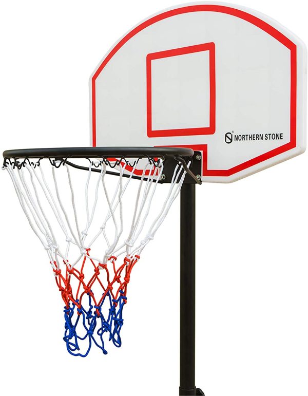 NORTHERN STONE Junior Height Adjustable Basketball Hoop, Free Standing Portable Basketball Stand for Kids - Image 2