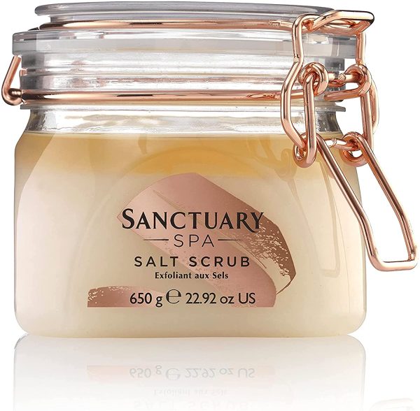 Sanctuary Spa Salt Body Scrub, Exfoliating Dead Sea Salt with Natural Oils, Vegan and Cruelty Free, 650g