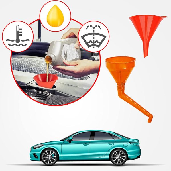 Funnel with Hose, Funnel Set, 5 Pieces, Filling Funnel with Hose and Strainer for Oil Change, Funnel Set for Car, Workshop and Household