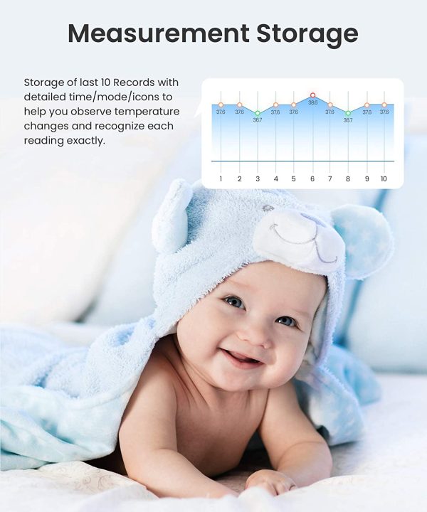 Femometer Forehead Thermometer for Adults Kids, Non Contact Infrared Thermometer, Digital Baby Thermometers Body Temperature Thermometer (Black) - Image 7