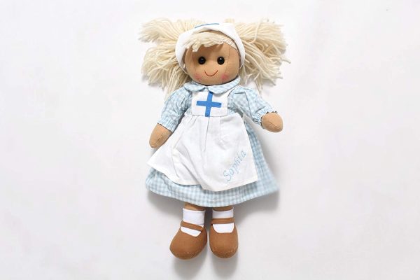 Personalised Traditional Nurse Rag Doll Boys Girls Classic Toy Teddy Gifts - Image 2