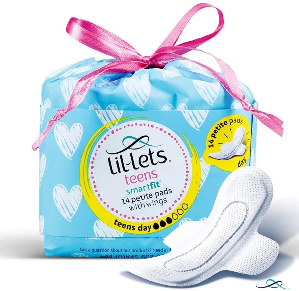 Lil-Lets Teens Day Pads | 70 Petite Pads with Wings | 5 Packs of 14 Pads - Image 2