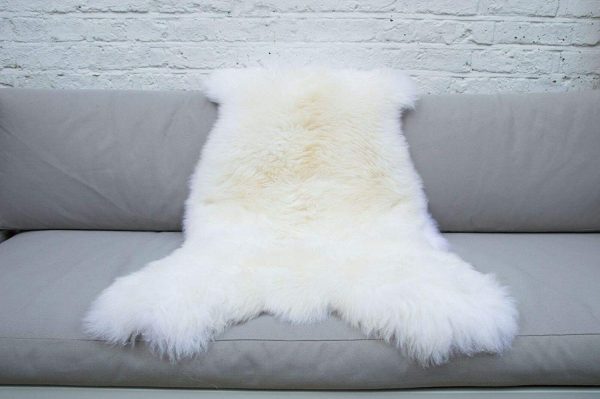 Large Top Quality British White Sheepskin Rug 100% Natural Free-range UK - Image 2