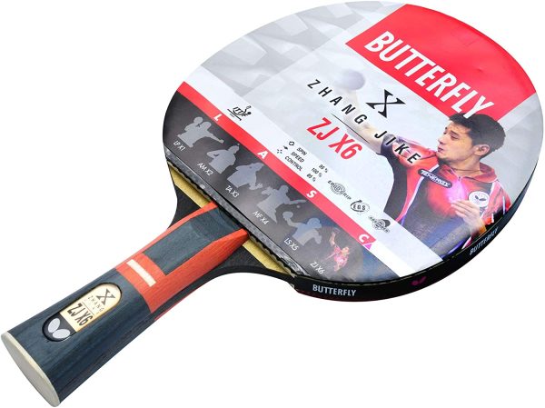 Butterfly Zhang Jike Zjx6 Wakaba Table Tennis Bat - Black/Red - Image 2