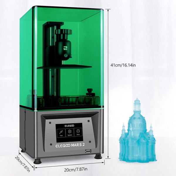 ELEGOO Mars 2 Mono MSLA 3D Printer UV Photocuring LCD Resin 3D Printer with 6.08 inch 2K Monochrome LCD, Printing Size 129 * 80 * 150mm / 5.08 * 3.15 * 5.90inch - Image 9