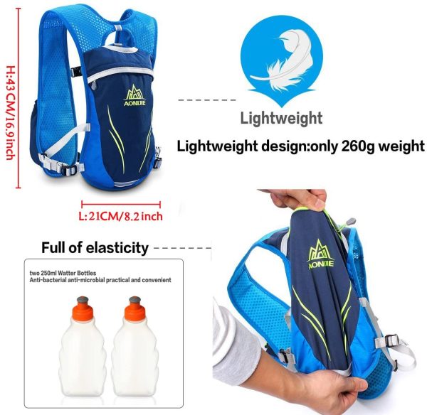 Geila Hydration Backpack, Hydration Vest Outdoors Sport Trail Marathoner Running Race Lightweight Rucksack for Men & Women - Image 4