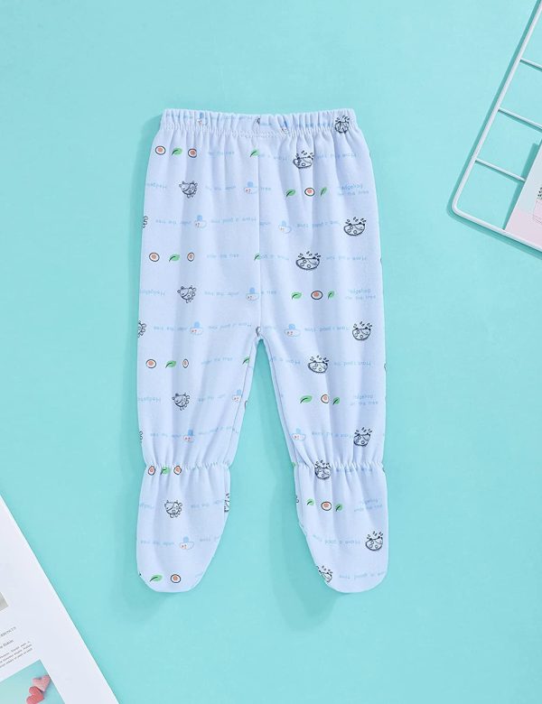 Infant Baby Boy Girl Clothes Outfits, 5Pcs Sleepwear Set Long Sleeve Tops+Hat+2Pcs Pants+Bib Clothes Set Gift for 0-3 Months Newborn??