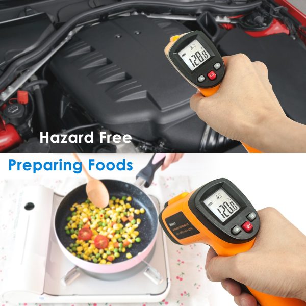 Helect (NOT for Human) Infrared Thermometer, Non-Contact Digital Laser Temperature Gun -58??F to 1022??F (-50??C to 550??C) with LCD Display