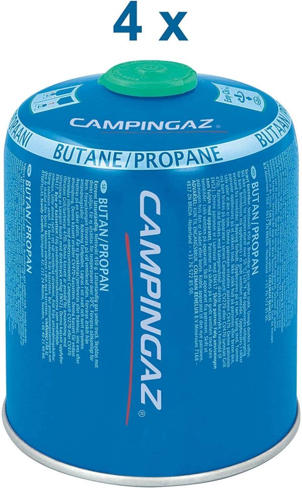 Campingaz CV 470 Plus, 4 Gas Cartridges, for Campingaz Easy Click Plus Valve Camping Stoves for Easy Installation, Propane-Butane Mix - Image 4