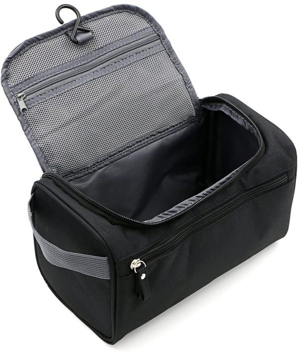 IGNPION Men's Hanging Travel Toiletry Wash Bag (Black) - Image 9