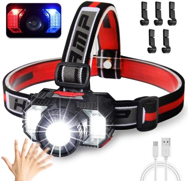 LED Head Torch Rechargeable, Zoomable Super Bright 6000 Lumen 2200 Capacity Battery USB Head Light with 6 Modes & Motion Sensor,IPX5 Waterproof Headlamp for Men Adults Kids Camping Accessories - Image 7