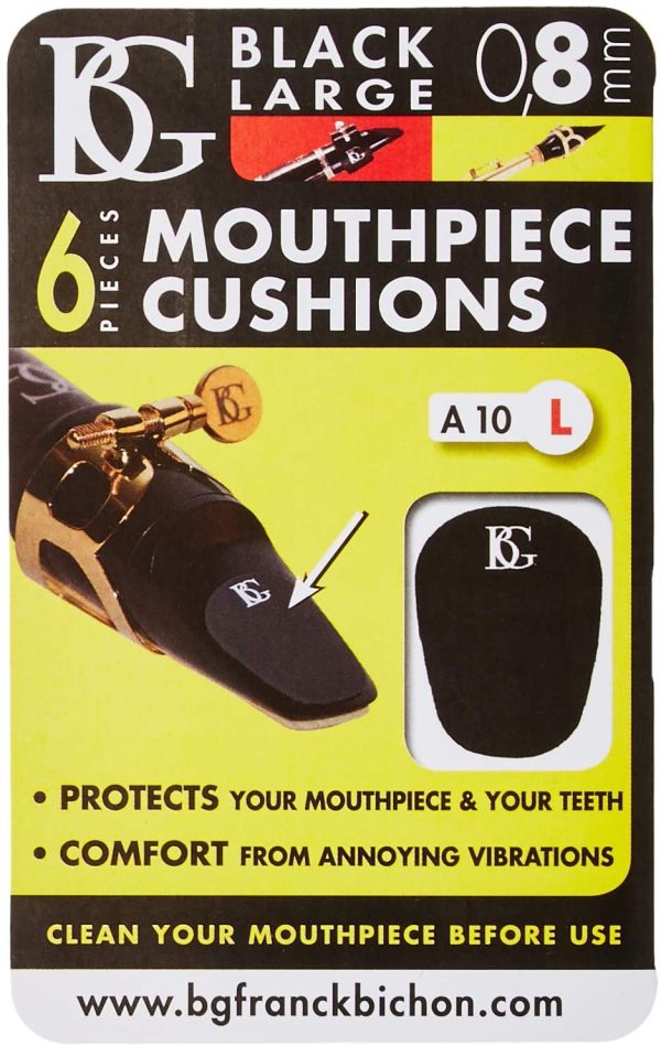 BG Mouthpiece Black Cushions for Clarinet & Saxophone - Large (A10L)