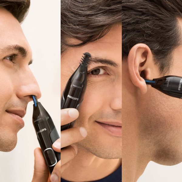 Philips Nose Hair Trimmer, Series 3000 Nose, Ear and Eyebrow Trimmer Showerproof with Protective Guard System, Battery-Operated, No pulling - NT3650/16 - Image 6