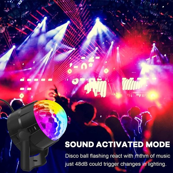 Disco Light,  Sound Activated Party Light with Remote Control, Disco Ball Lights for Kids Halloween Xmas Birthday Disco Parties Lighting, Dance Karaoke Decorating - Image 6