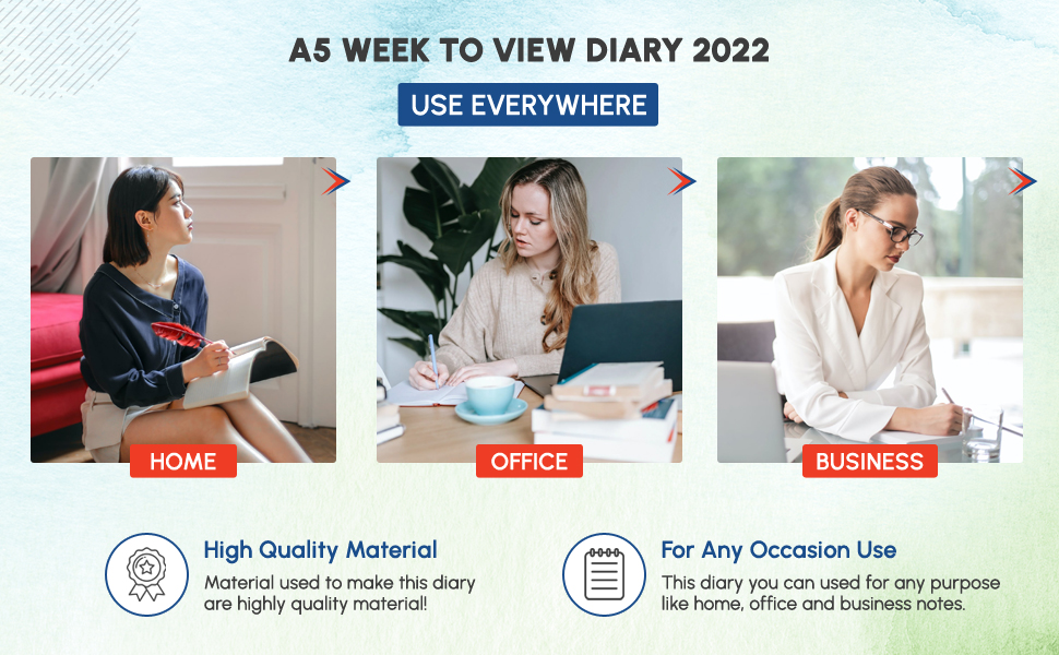 A5 Week to View Diary