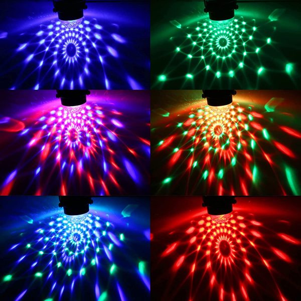 Party Lights Magic Lamp Remote Control Sound Activated RGB Disco Lights Disco Lamp Stage Lights Rotating Disco Ball for KTV, DJ, Party, Disco, Christmas, Bar, etc UK Plug- 2 Pack - Image 4