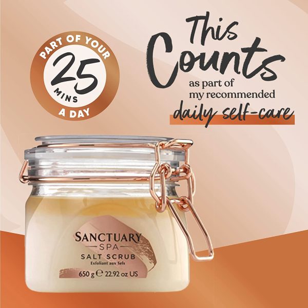 Sanctuary Spa Salt Body Scrub, Exfoliating Dead Sea Salt with Natural Oils, Vegan and Cruelty Free, 650g - Image 2