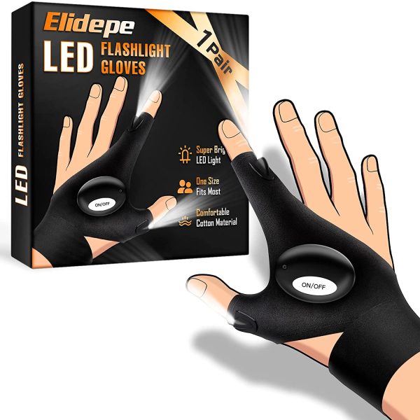 Elidepe Gifts For Men, LED Flashlight Gloves Fishing Accessories Mens Gifts,, Birthday Gifts For Dad, Gifts For Men Who Have Everything, Fishing And Cycling Gifts For Men - Image 4