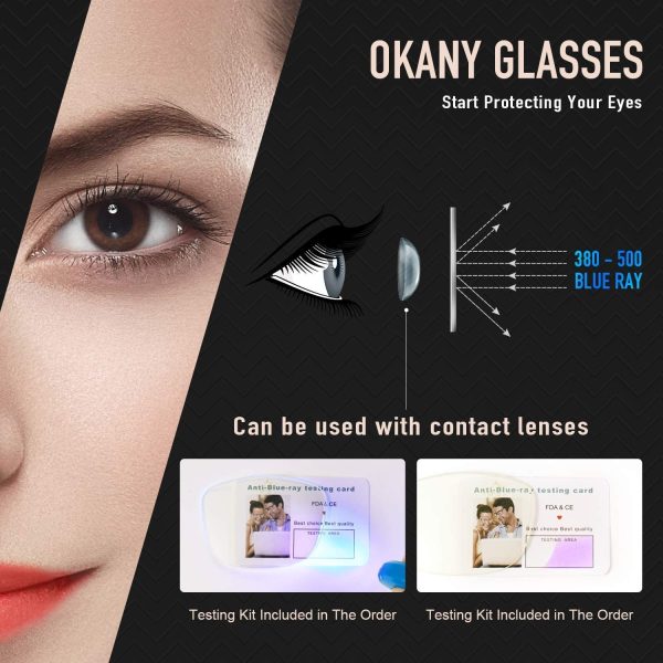 Blue Light Blocking Glasses women men Lightweight TR90 Eyeglasses Blue Light Glasses Computer Glasses for Women & Men - Image 5