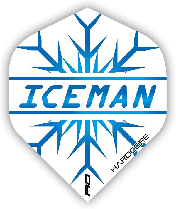 RED DRAGON Gerwyn Price Iceman Hardcore Extra Thick Dart Flights - 3 Sets Per Pack (9 Dart Flights in Total)