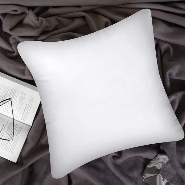 Cushion Inner Pads (Pack of 2), 30 x 30 cm (12" x 12") Cushion Stuffer Inserts, Cotton Blend Fabric, Hollowfibre Square Pillows (White) - Image 6