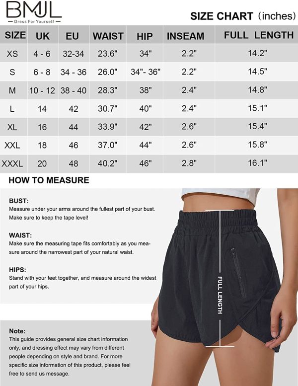 BMJL Women's Running Shorts Elastic High Waisted Shorts Pocket Sporty Workout Shorts Quick Dry Athletic Shorts Pants - Image 2