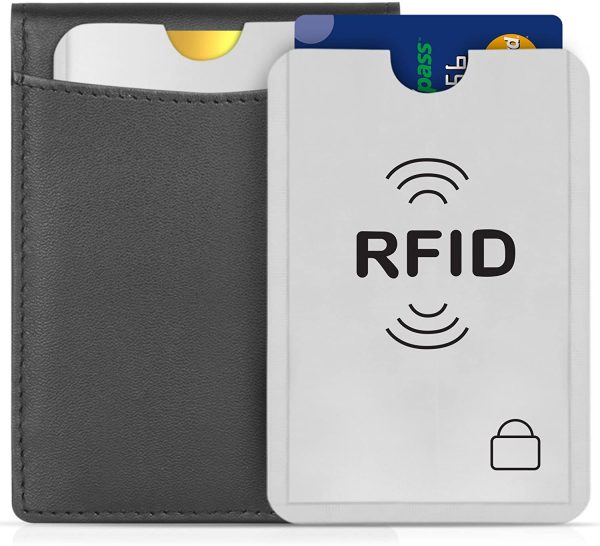 Savisto RFID Blocking Credit Card Sleeves | 20 Pack of Contactless Card Protection Holders for Identity Theft Protection - Ideal for Debit and Credit Cards, ID & Key Cards - Silver - Image 2