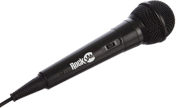 RockJam Karaoke Microphone Wired Unidirectional Dynamic Microphone with Three Metre Cord - Black - Image 4