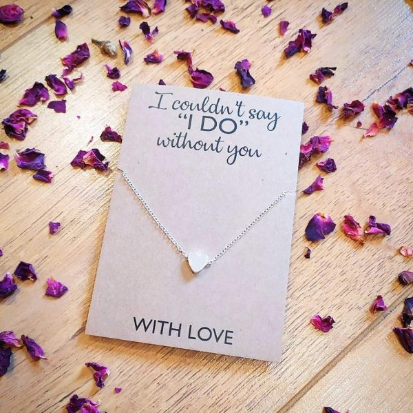 Bridesmaid Proposal Gift | Heart Necklace | Will you be my Bridesmaid? | Bridesmaid Gift Jewellery - Image 3