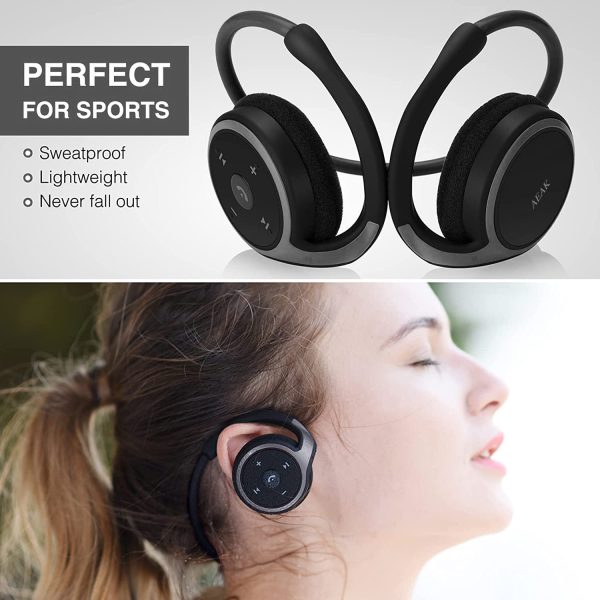 Bluetooth Headphone Sport Running Earphone, Zero Pressure and Pocket Size Design Wireless Foldable Headphone with HiFi Stereo Sound, Clear Voice Capture Technology, Built-in Noise Canceling Mic(Black) - Image 3