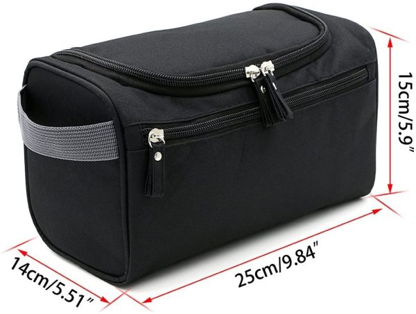 IGNPION Men's Hanging Travel Toiletry Wash Bag (Black) - Image 7