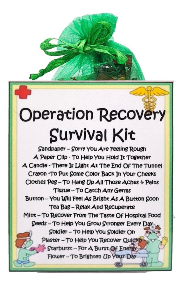 Operation Recovery Survival Kit - Fun Novelty Good Luck Gift & Greetings Card / Thinking of You / Get Well Soon - Image 3