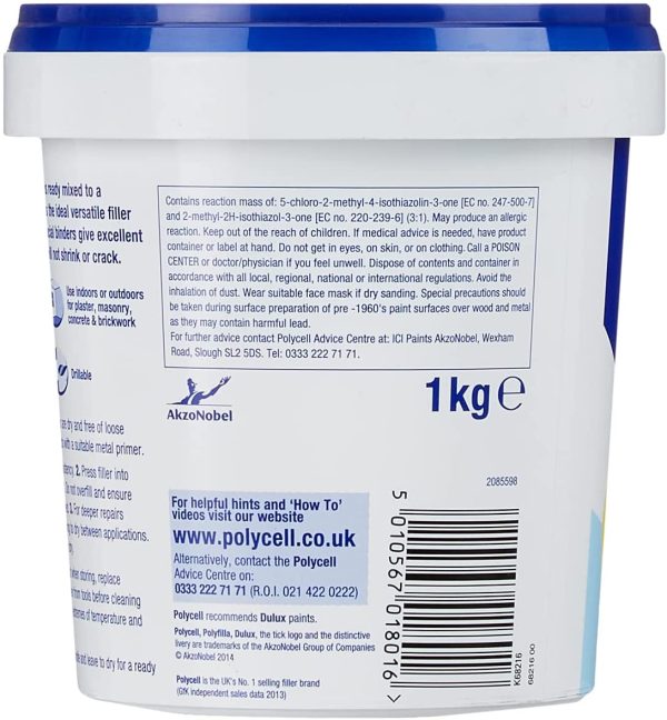 PLCMPPR1KGS Multi-Purpose Polyfilla Ready Mixed, 1 Kg